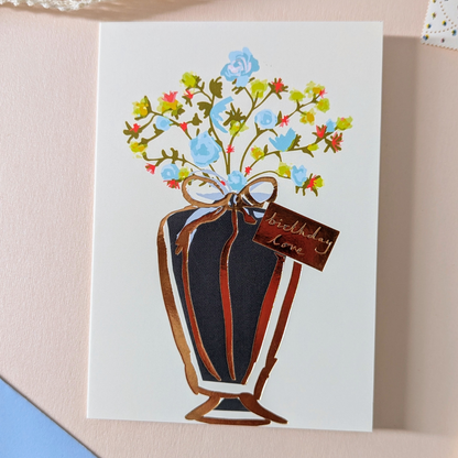 Carte d'Anniversaire Vase Birthday Love