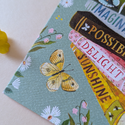Carte d'anniversaire Pile de Livres Katie Daisy