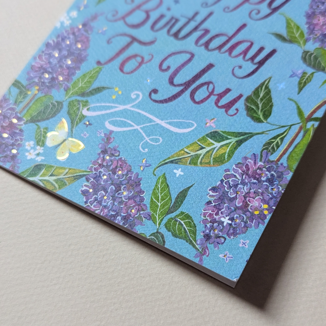 Carte d'anniversaire Bouquet de Lilas Katie Daisy