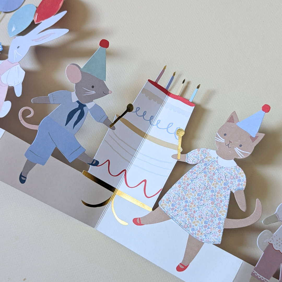 Carte d'Anniversaire Farandole d'animaux