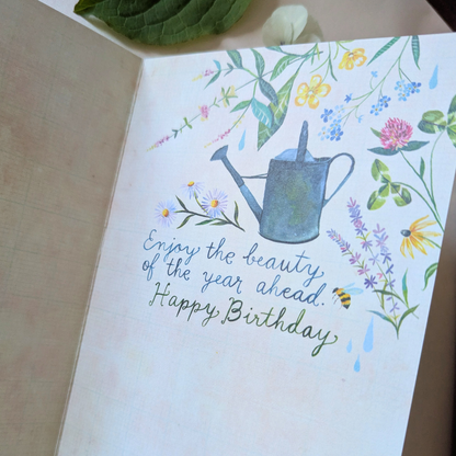 Carte d'Anniversaire Jardin & Bibliothèque Katie Daisy