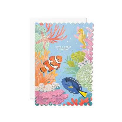 Carte Have a Great Birthday Poissons Exotiques