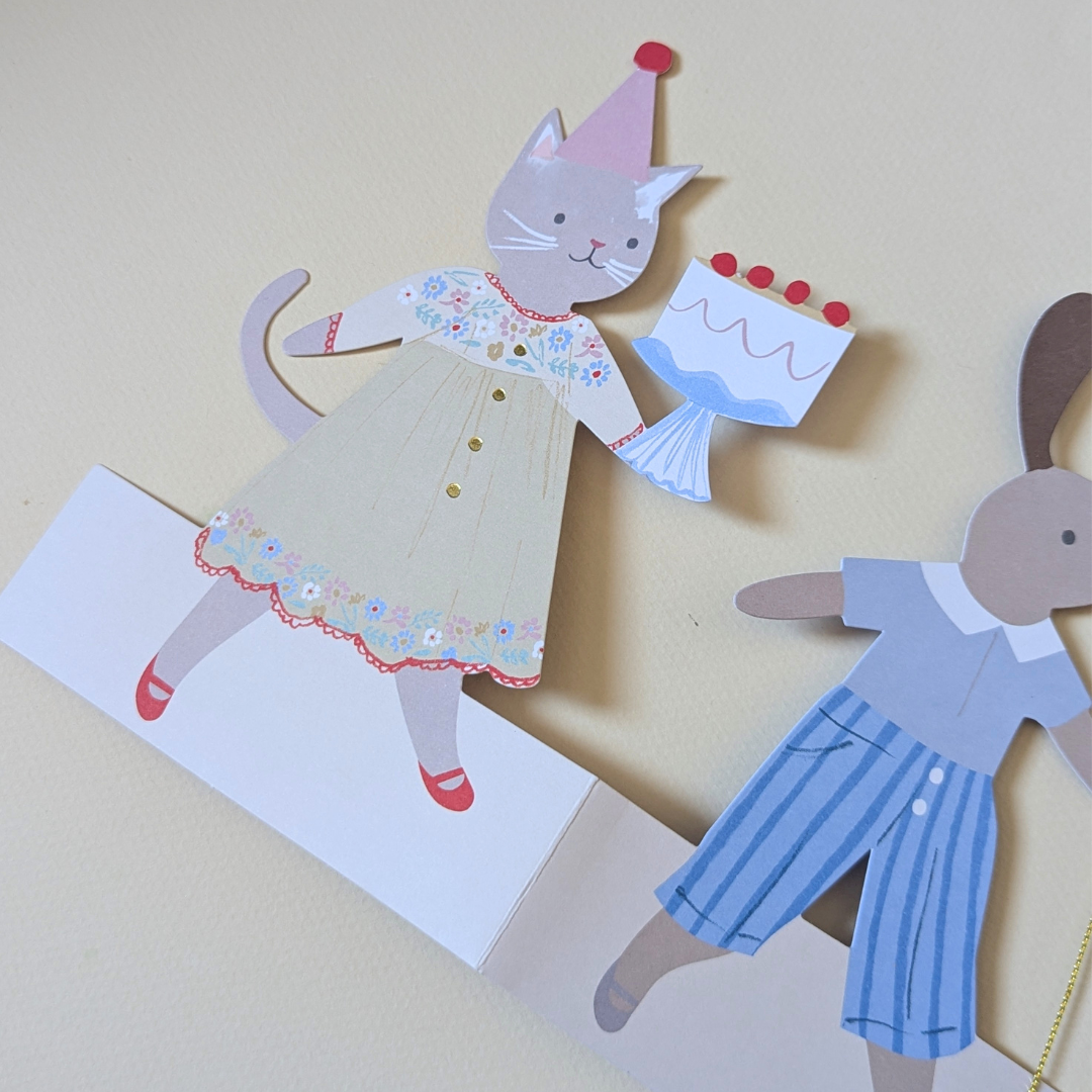 Carte d'Anniversaire Farandole d'animaux