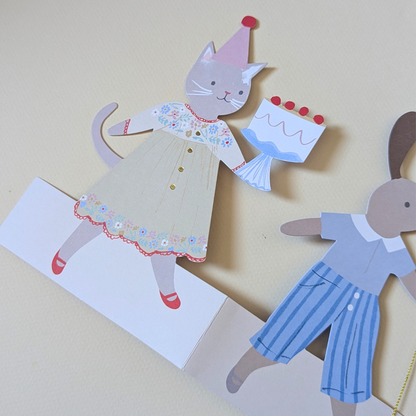Carte d'Anniversaire Farandole d'animaux
