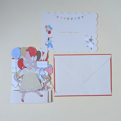 Carte d'Anniversaire Farandole d'animaux