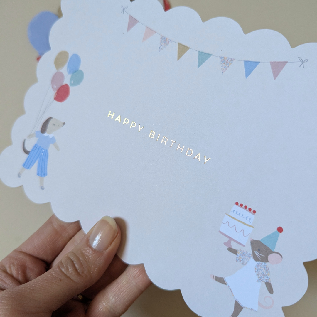 Carte d'Anniversaire Farandole d'animaux