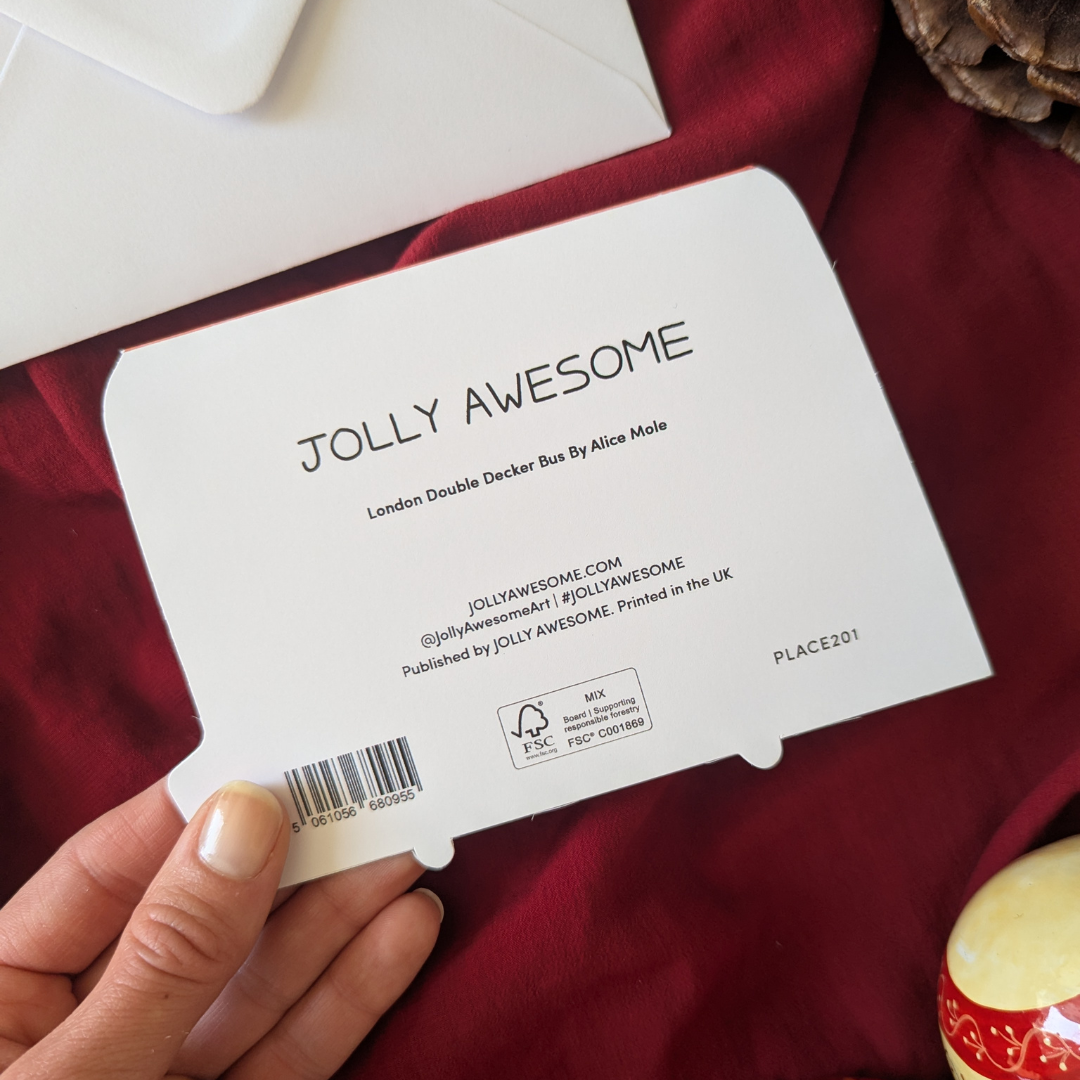 Carte Bus de Noël - Jolly Awesome