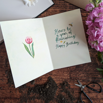 Carte d'Anniversaire Just Bloom de Katie Daisy