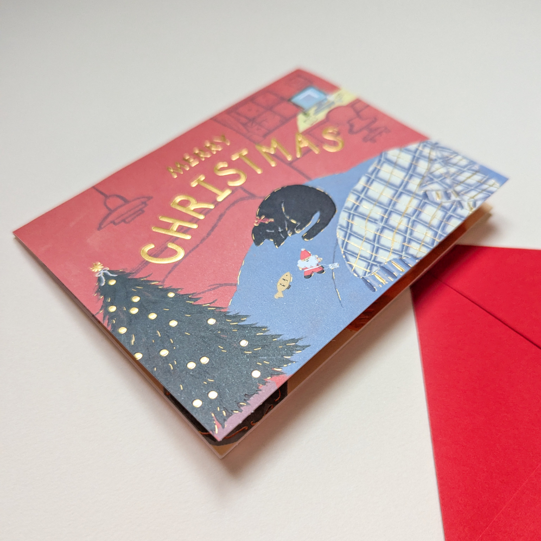 Carte de Noël Chat Merry Christmasssss