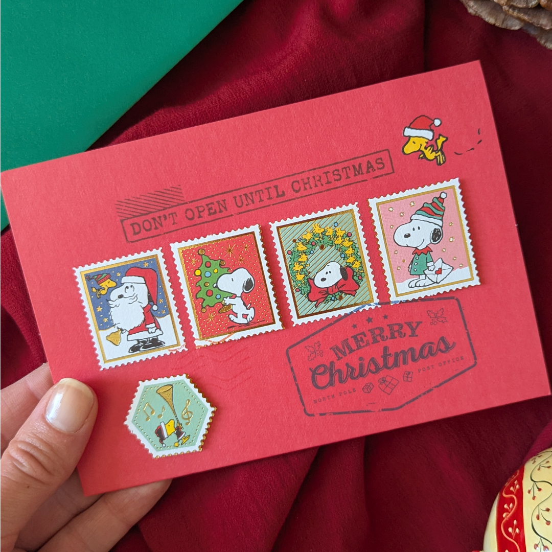 Carte de Noël Snoopy