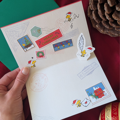 Carte de Noël Snoopy