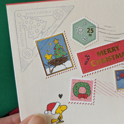 Carte de Noël Snoopy