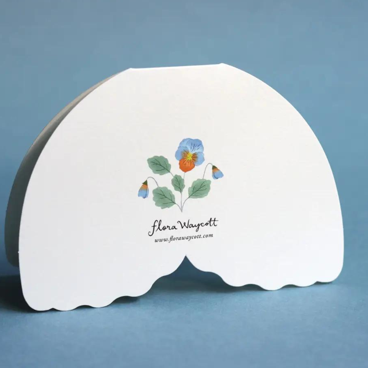 Carte Florale Papillon Bleu