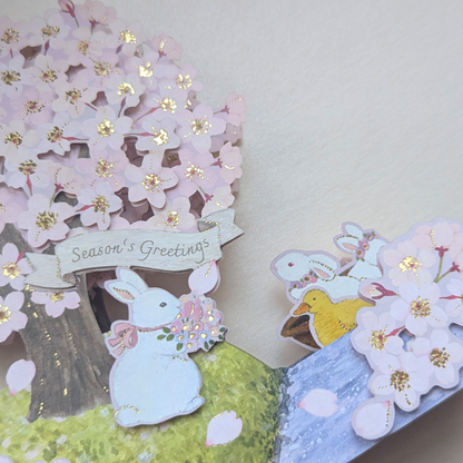 Carte Pop-Up Cerisier en Fleurs