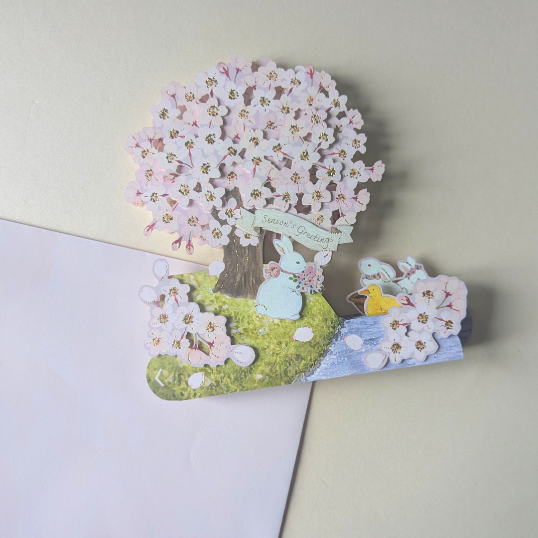 Carte Pop-Up Cerisier en Fleurs