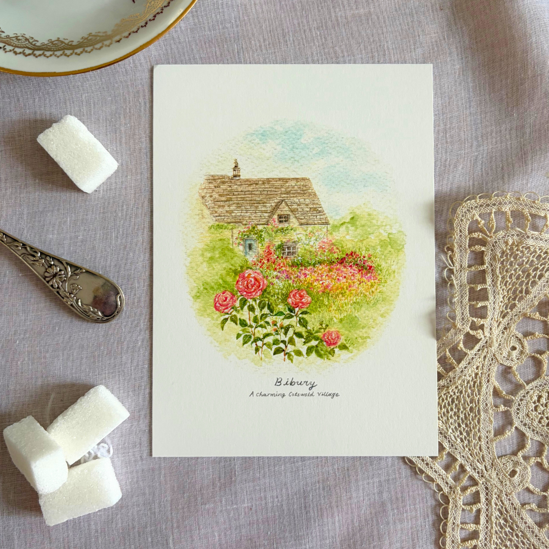 Carte Cottage Vintage Girl