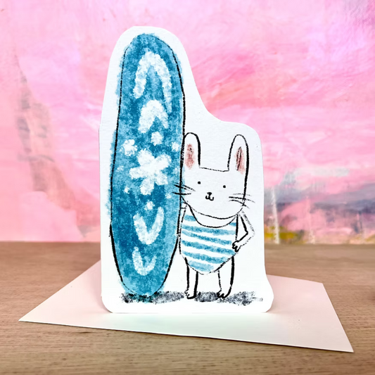 Carte Lapin Surfeur - Laura Skilbeck