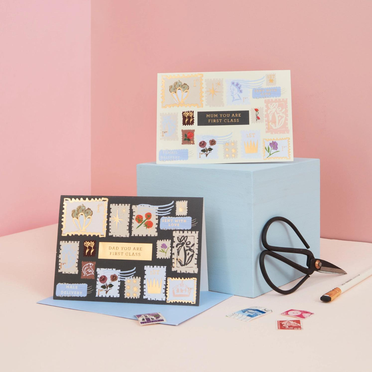 Carte pour Maman Collection de Timbres