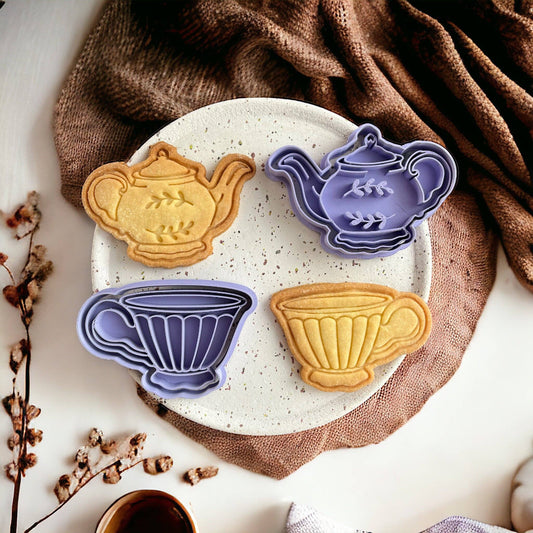 Emporte-Pièces Lot Théière + Tasse vintage Uniberry 3D