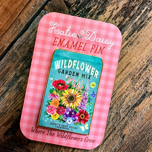Épingle Émaillée Sachet de Graines - Katie Daisy