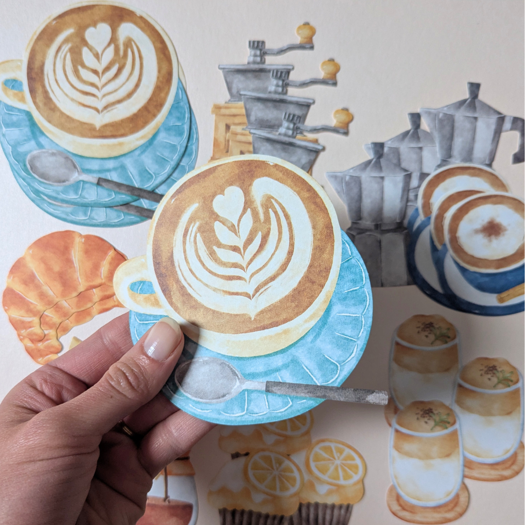 Pochette Grands Stickers Café Mind Wave