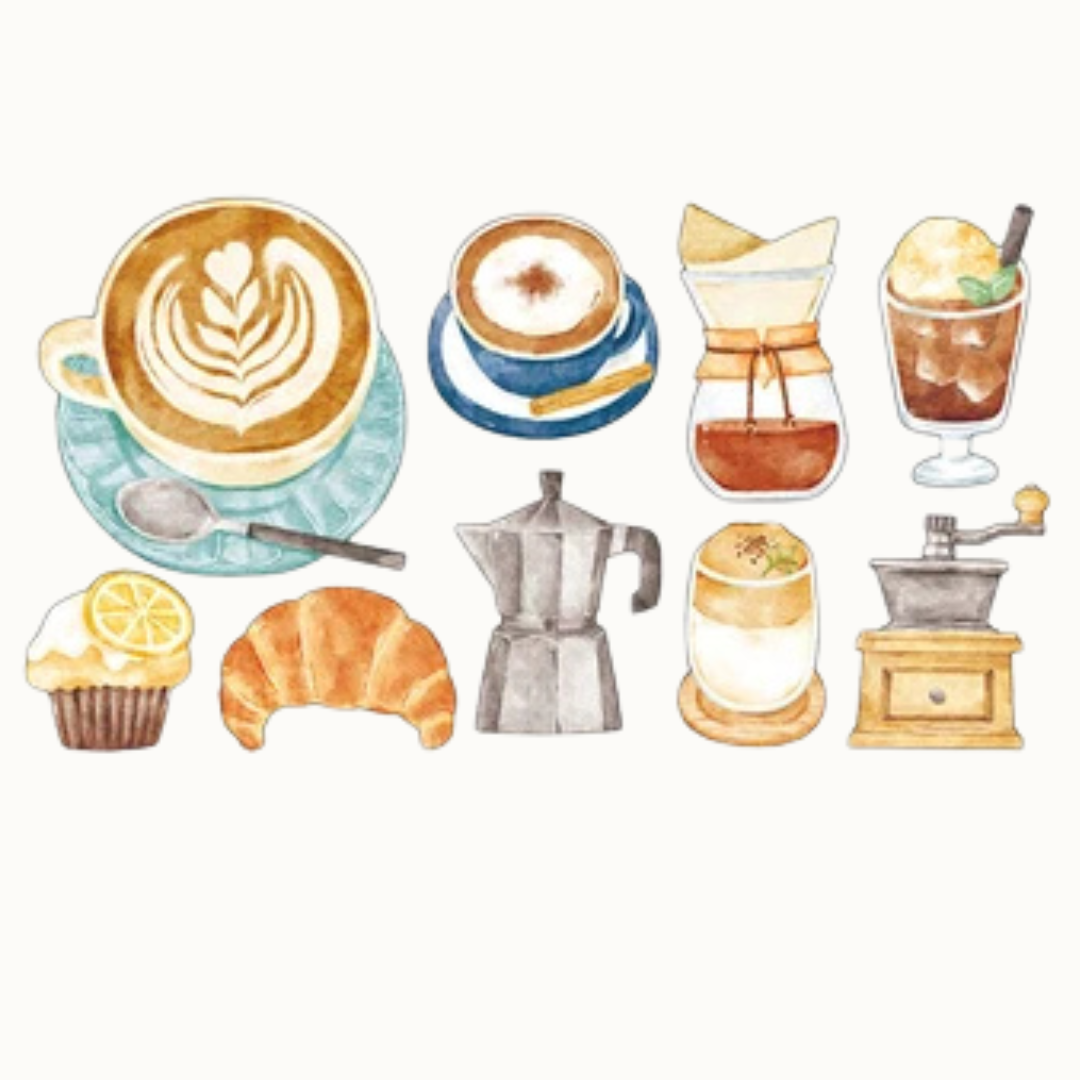 Pochette Grands Stickers Café Mind Wave
