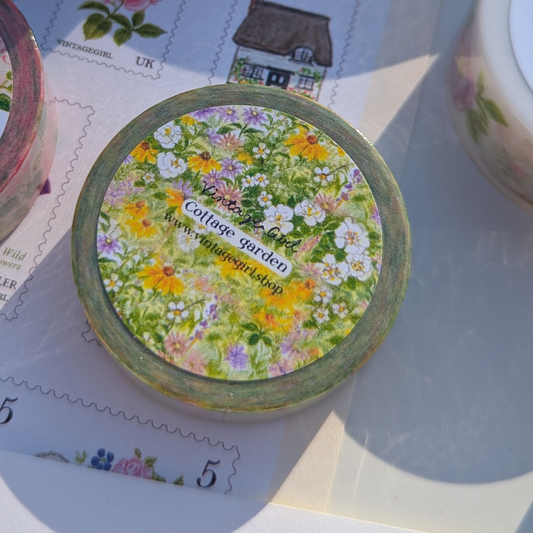 Masking Tape Cottage Garden Vintage Girl