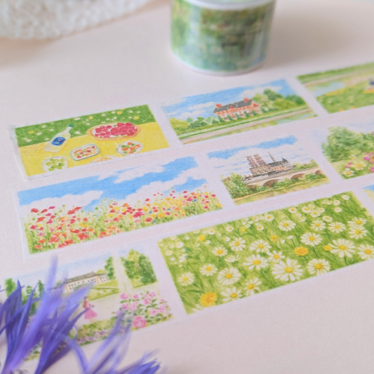 Masking Tape Orléans Landscape Vintage Girl