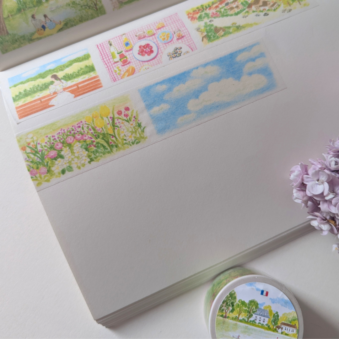 Masking Tape Orléans Landscape Vintage Girl
