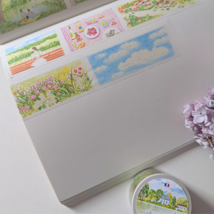 Masking Tape Orléans Landscape Vintage Girl