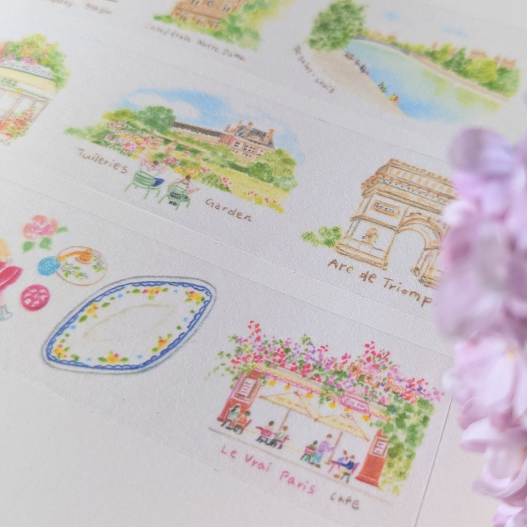 Masking Tape Trip to Paris Vintage Girl