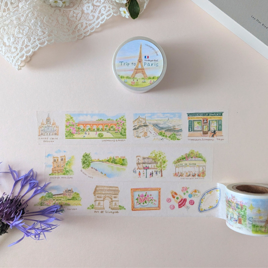 Masking Tape Trip to Paris Vintage Girl