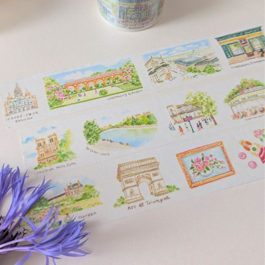 Masking Tape Trip to Paris Vintage Girl