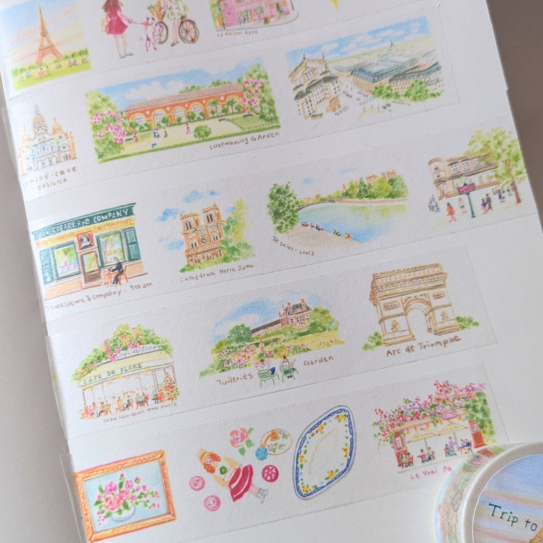 Masking Tape Trip to Paris Vintage Girl