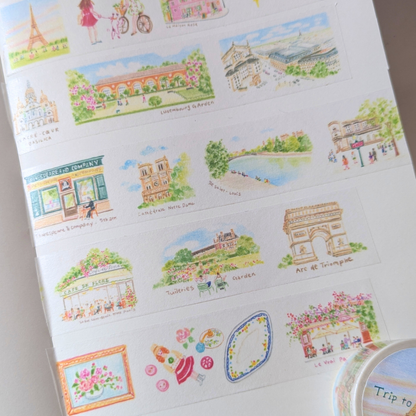 Masking Tape Trip to Paris Vintage Girl