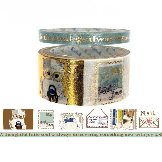 2 Masking Tapes Courriers de Chats Shinzi Katoh