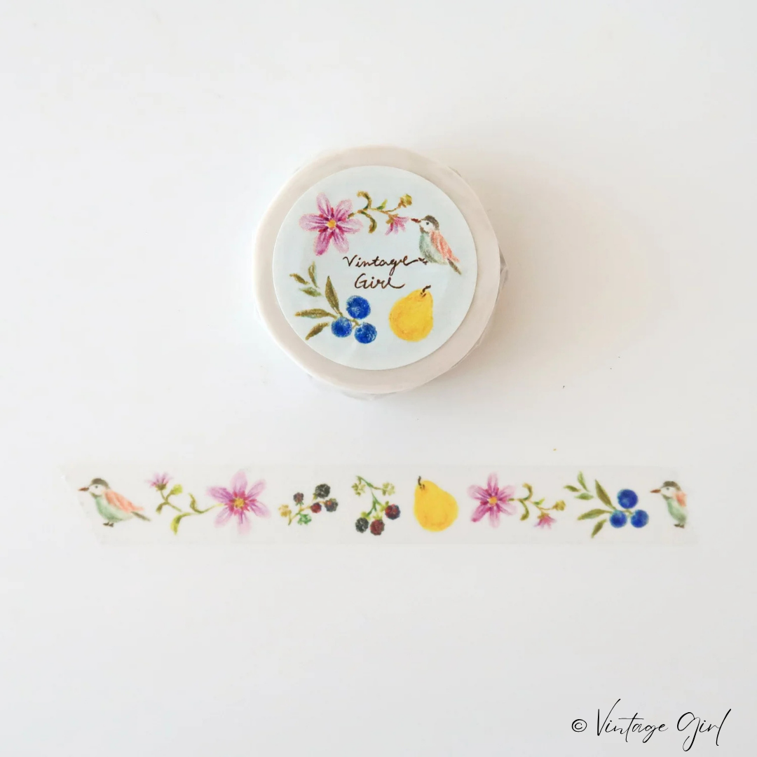 Masking Tape Little Bird Vintage Girl