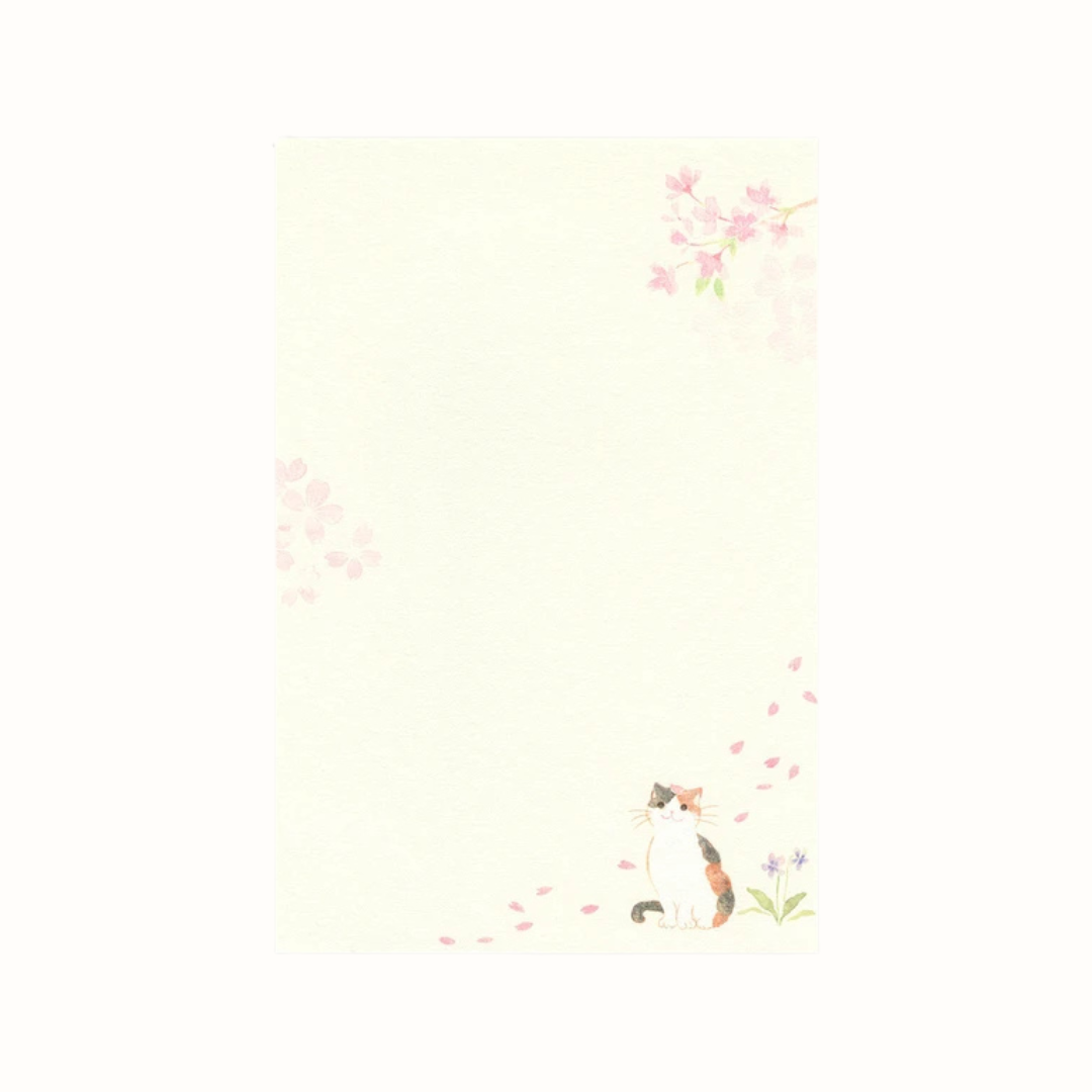 Feuilles Chats et Cerisiers en Fleurs