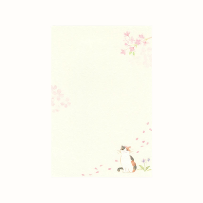 Feuilles Chats et Cerisiers en Fleurs