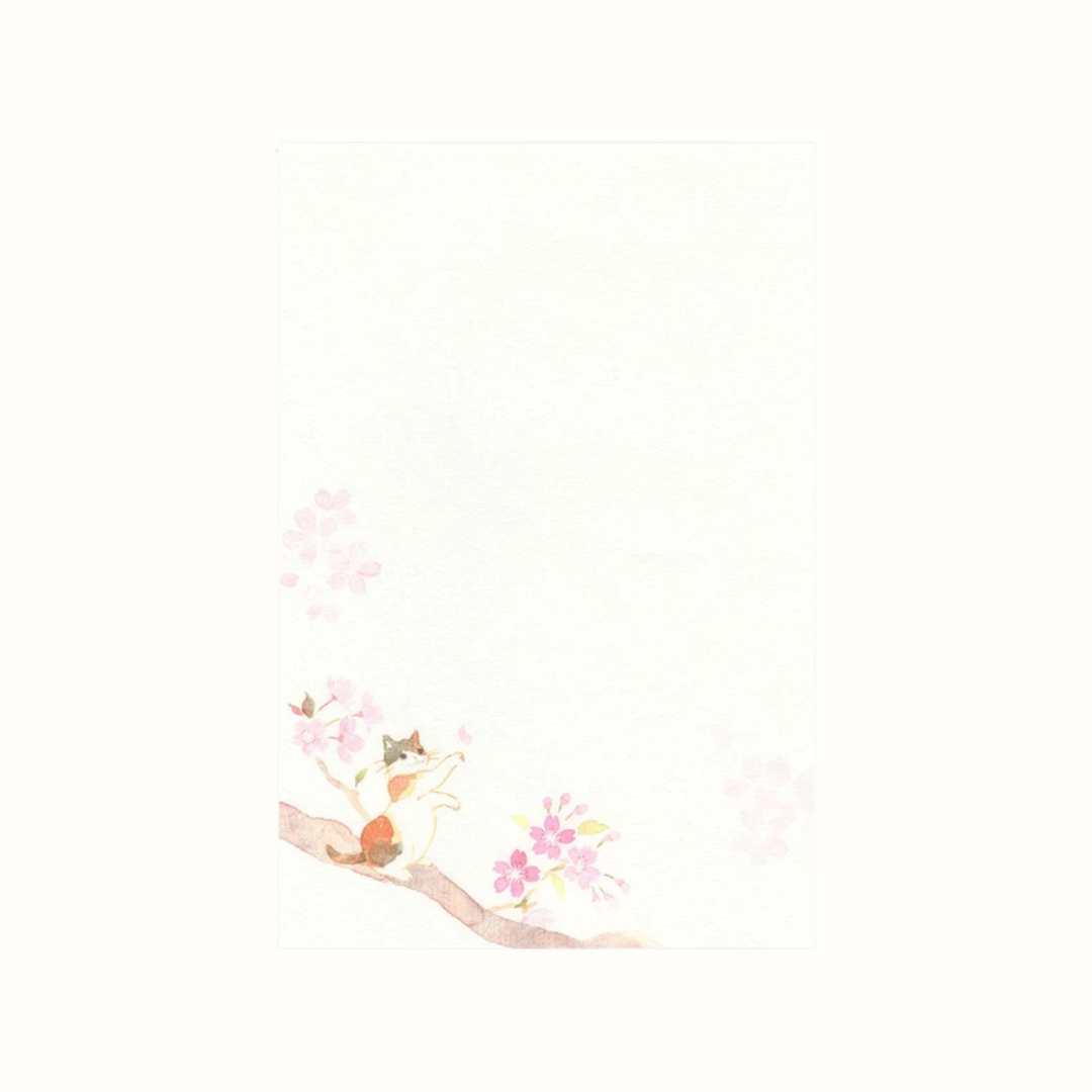 Feuilles Chats et Cerisiers en Fleurs