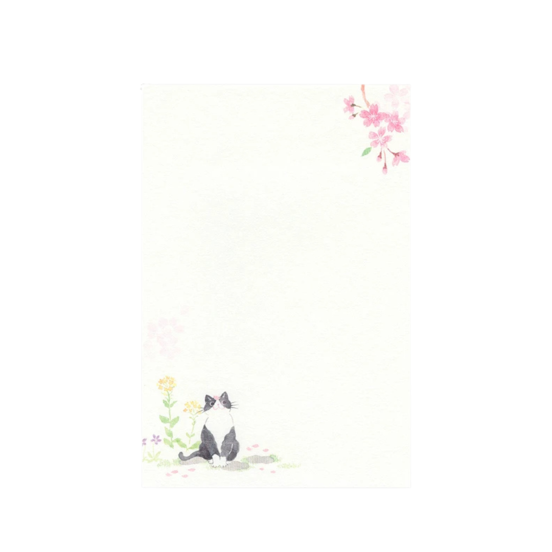 Feuilles Chats et Cerisiers en Fleurs