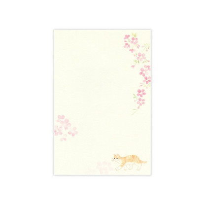 Feuilles Chats et Cerisiers en Fleurs