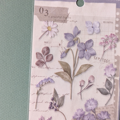 Planche de Stickers Fleurs Bullet Journal