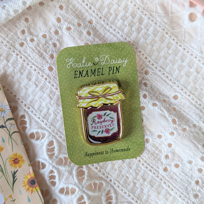 Épingle en émail Pot de Confiture avec paillettes liquides Katie Daisy