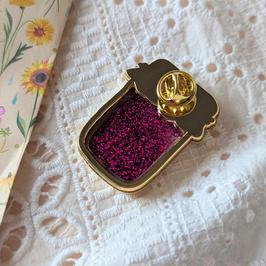 Épingle en émail Pot de Confiture avec paillettes liquides Katie Daisy