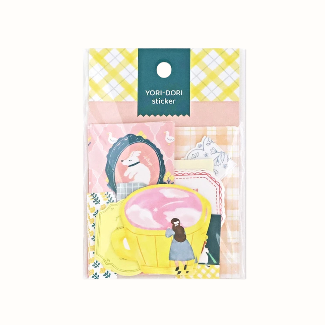 Pochette Stickers Jaunes et Roses Mind Wave