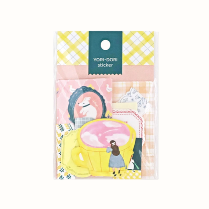 Pochette Stickers Jaunes et Roses Mind Wave