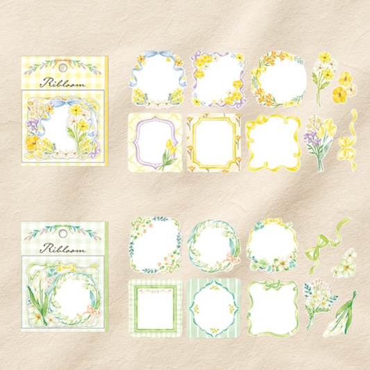 Pochette Stickers Étiquettes Fleurs Jaunes Mind Wave