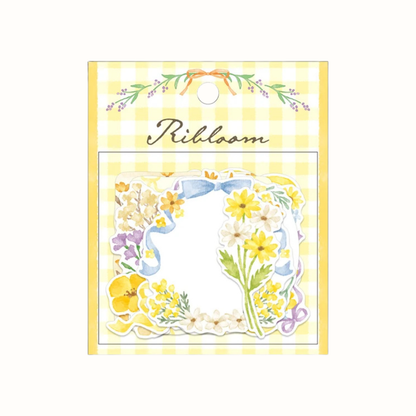 Pochette Stickers Étiquettes Fleurs Jaunes Mind Wave