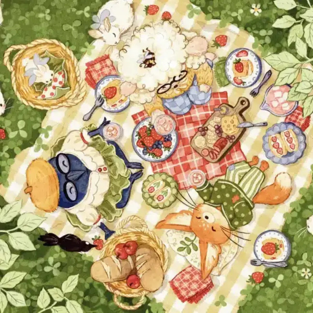 Puzzle 280 pièces A Strawberry Picnic - La Pauz